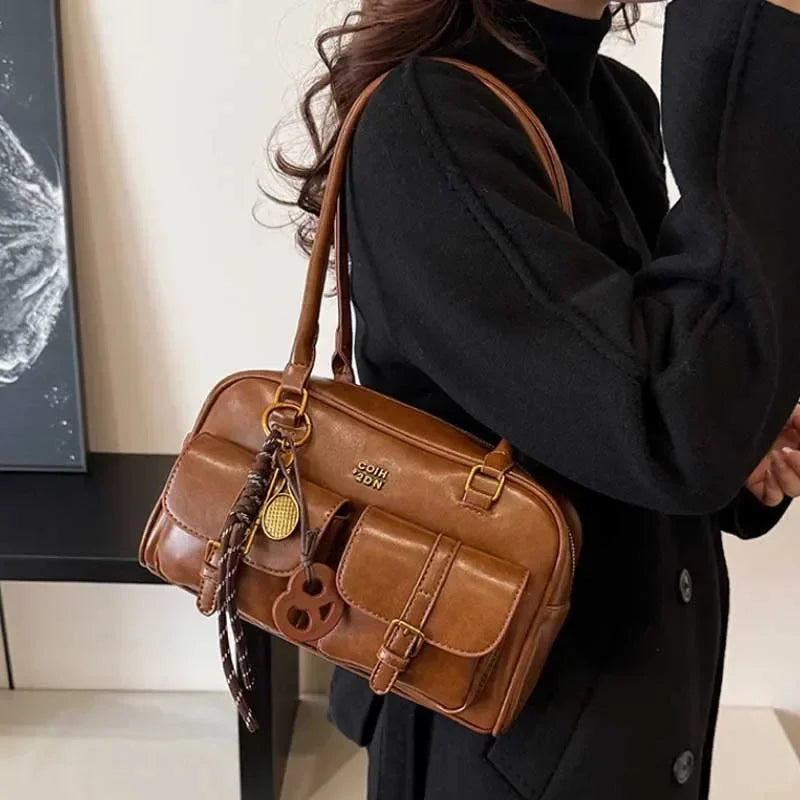 Elegant Solid Color Shoulder Bag – Chic Everyday Purse for Women