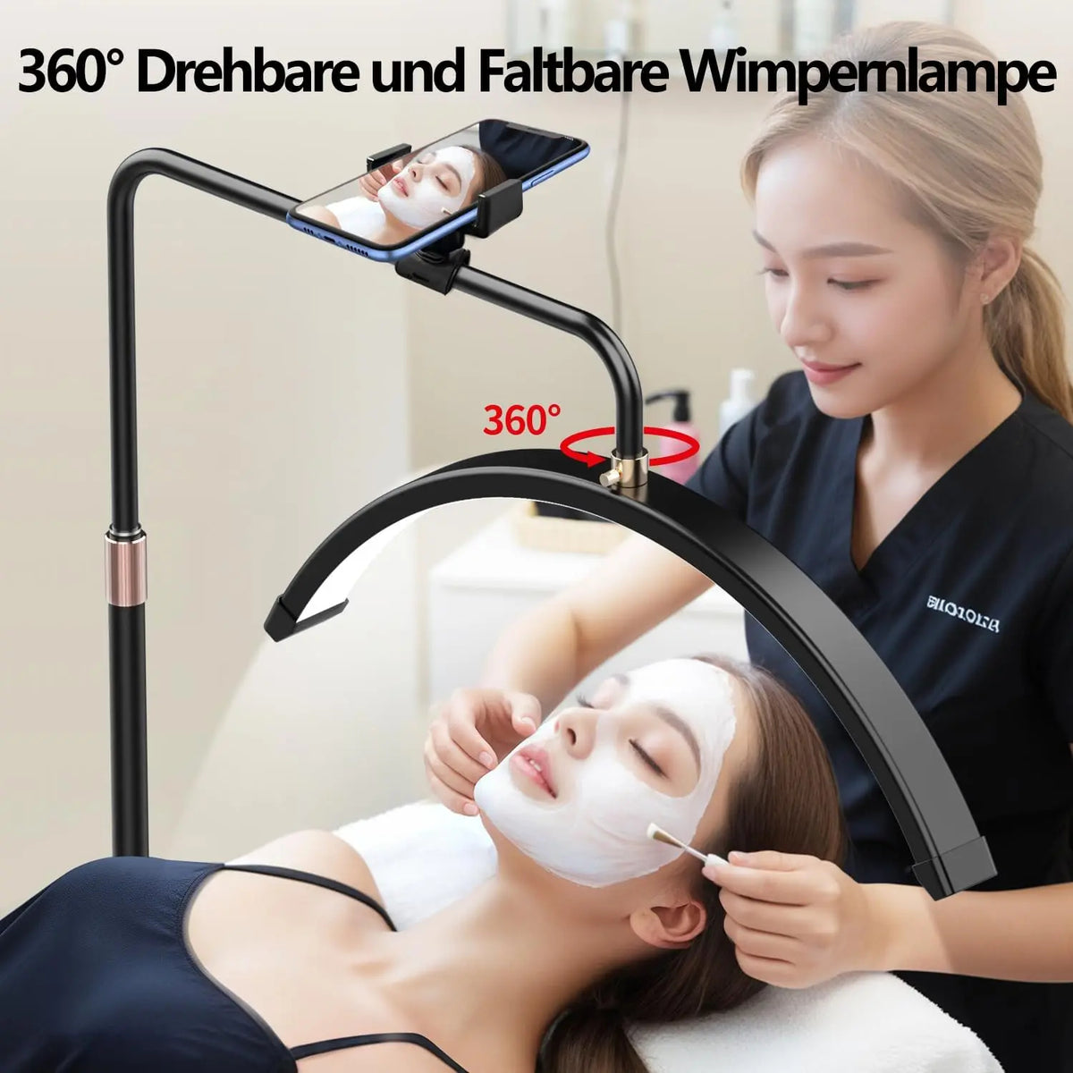 LumiPro Salon-Grade Half-Moon Beauty Light – Pro Makeup & Lash Fill Light