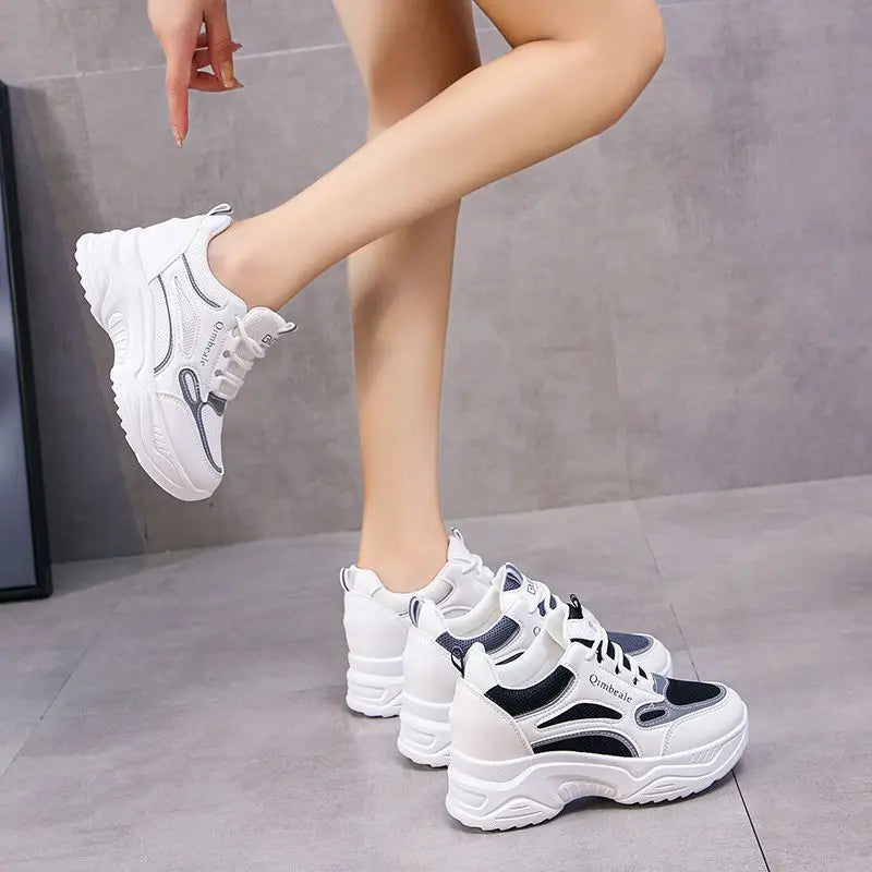 Women's Platform Sneakers – Thick Sole Casual Shoes for Everyday Comfort