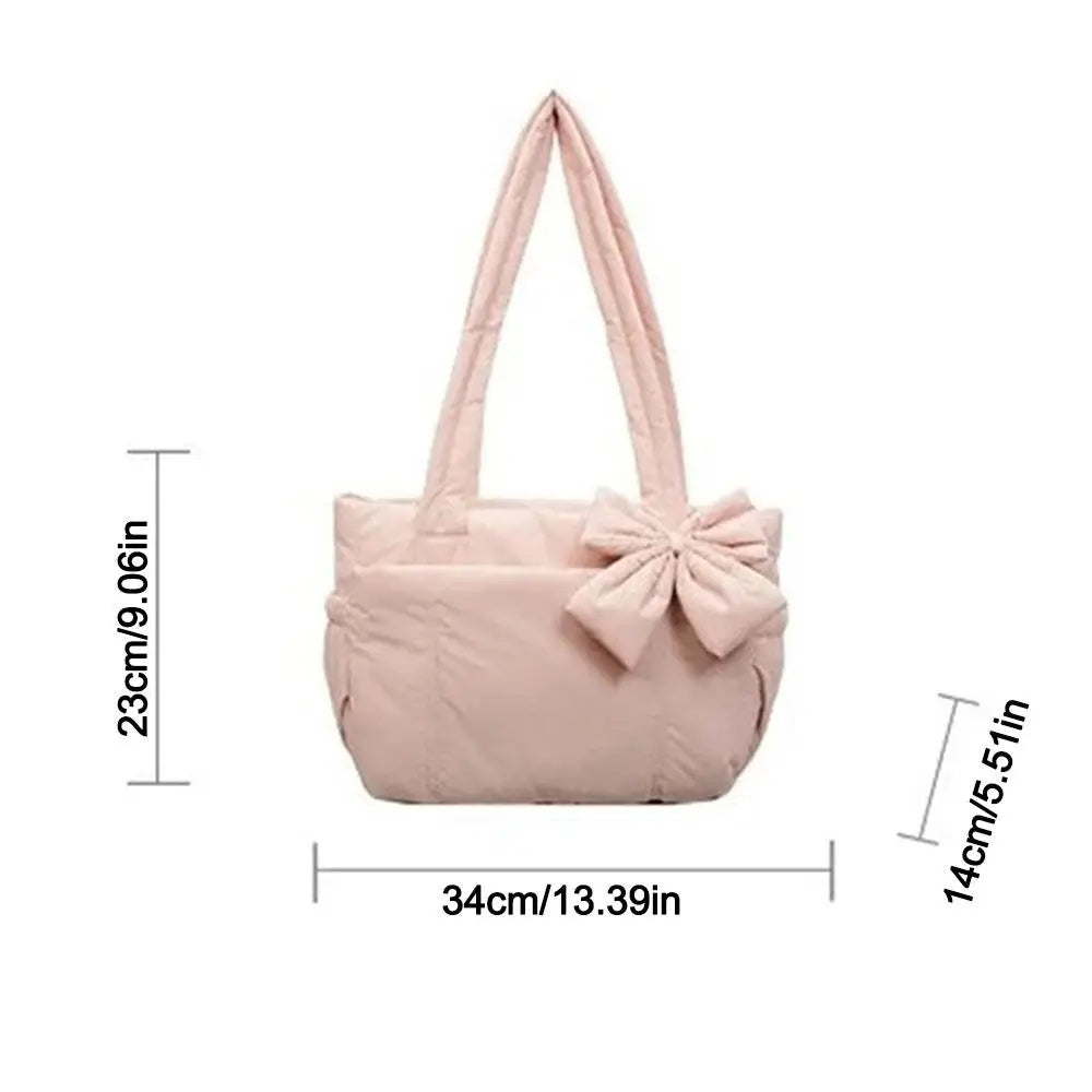 Chic Bow Tote Bag – Large Capacity Everyday Handbag for Women