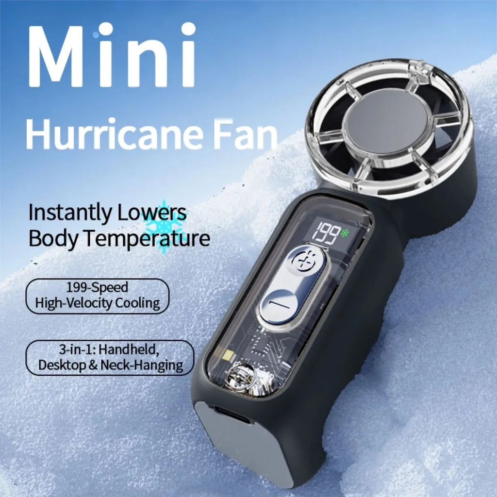 TurboJet Mini Handheld Fan – Rechargeable Portable Cooling Fan