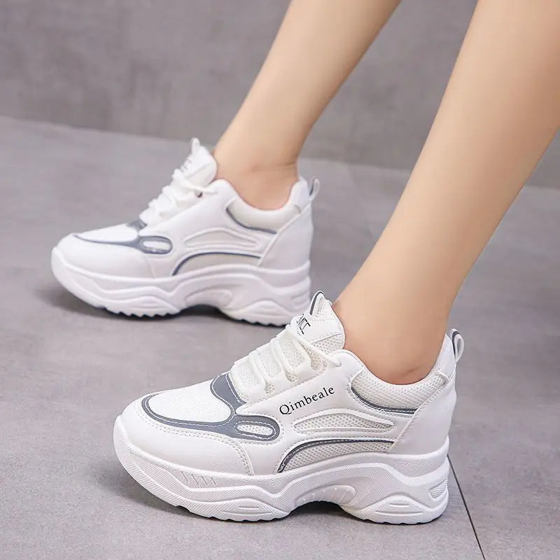 Women's Platform Sneakers – Thick Sole Casual Shoes for Everyday Comfort