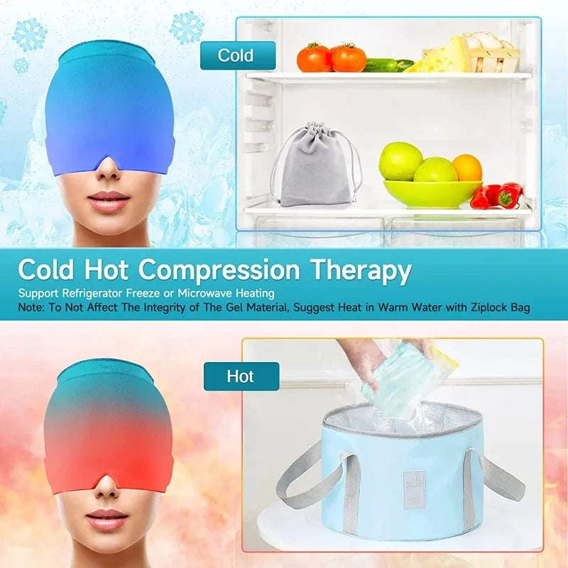 ChillCap Gel Ice Headache Relief Hat – Soothing Cold Therapy for Migraines & Stress