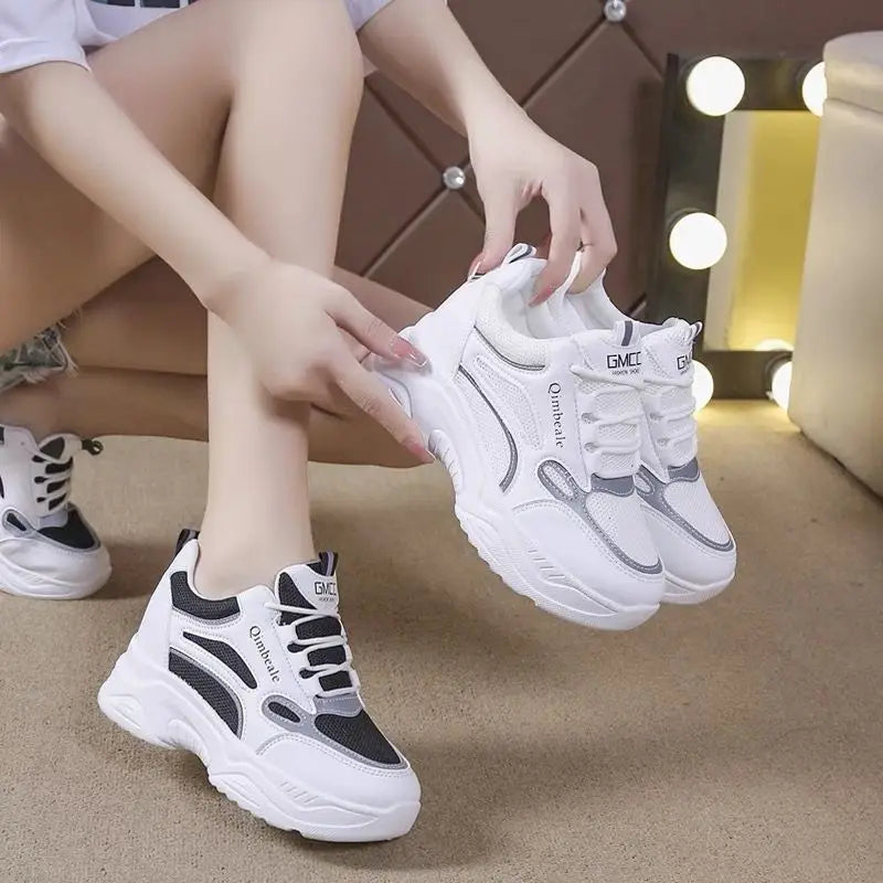 Women's Platform Sneakers – Thick Sole Casual Shoes for Everyday Comfort