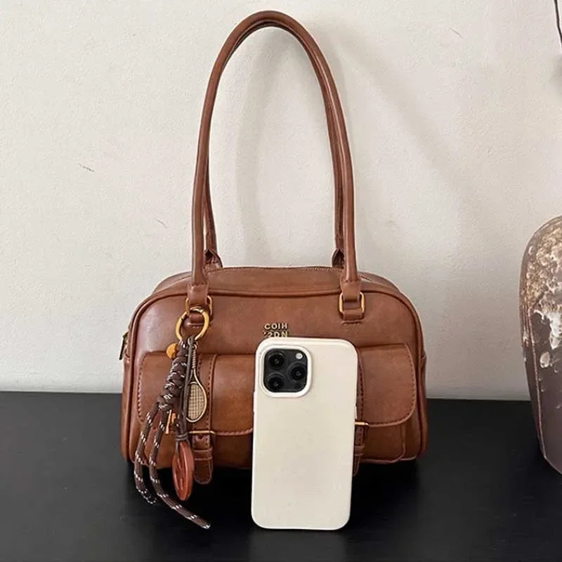 Elegant Solid Color Shoulder Bag – Chic Everyday Purse for Women