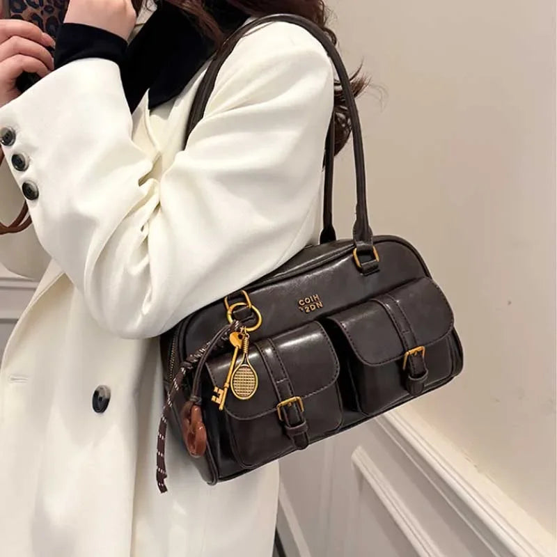 Elegant Solid Color Shoulder Bag – Chic Everyday Purse for Women