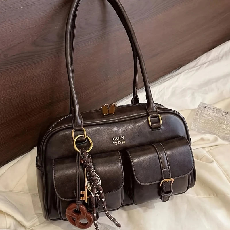 Elegant Solid Color Shoulder Bag – Chic Everyday Purse for Women