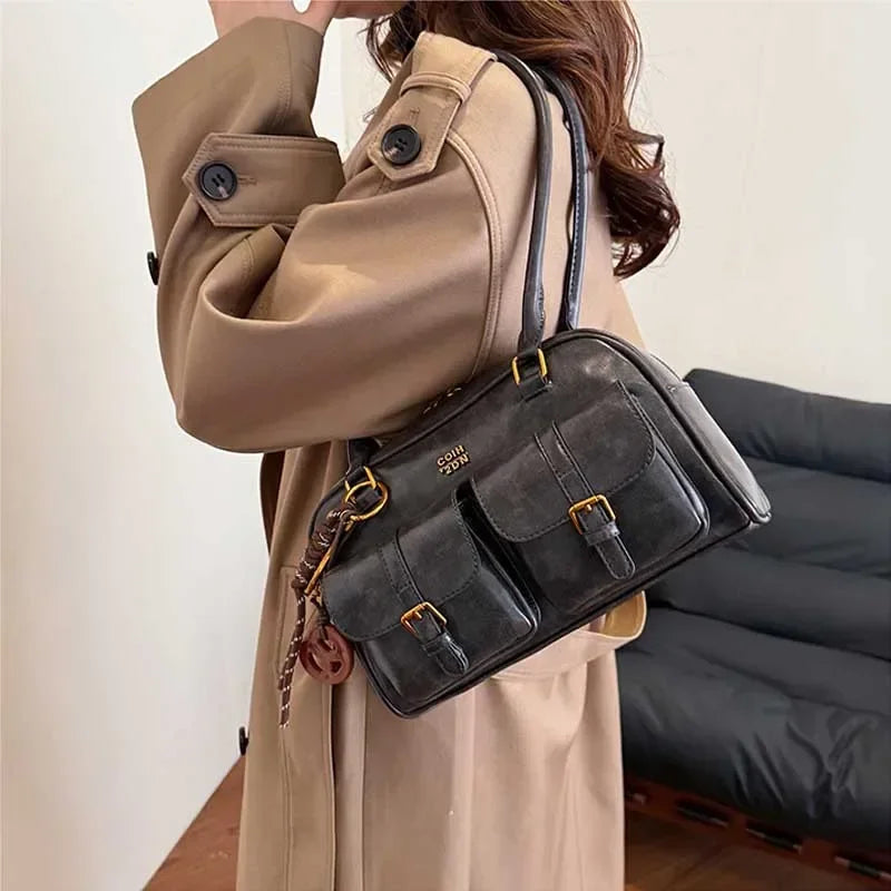 Elegant Solid Color Shoulder Bag – Chic Everyday Purse for Women