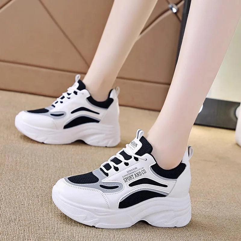 Women's Platform Sneakers – Thick Sole Casual Shoes for Everyday Comfort